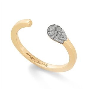 Alison Lou Silver Glitter Match Stick Ring